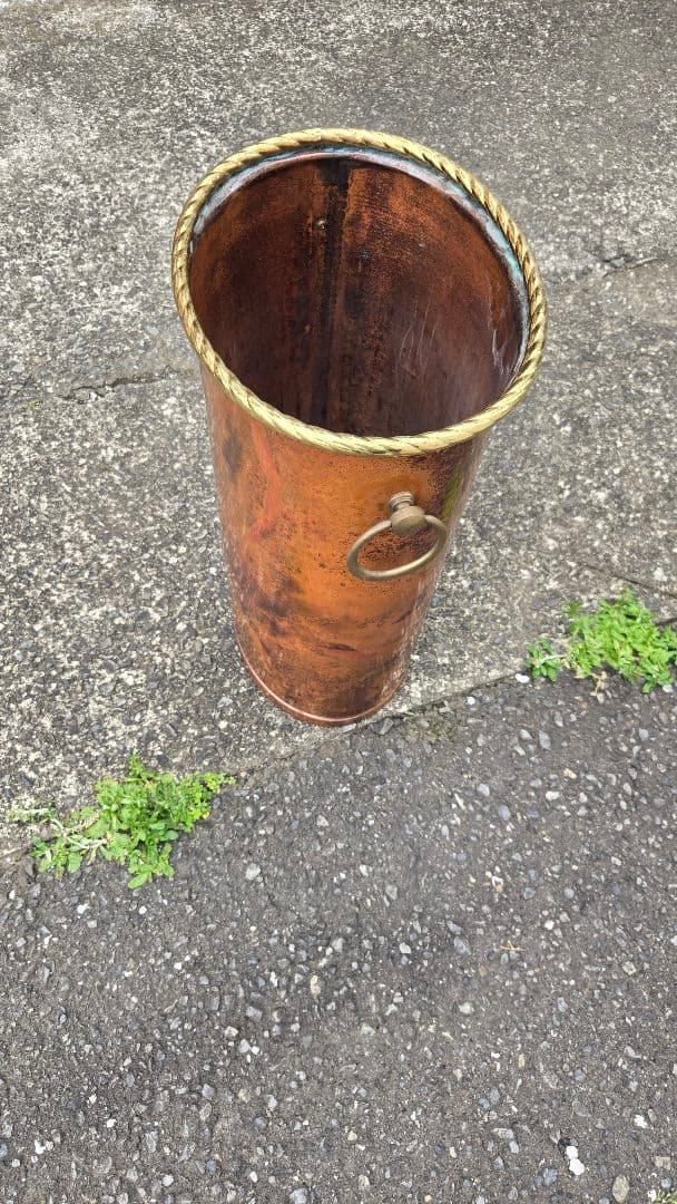 銅　ブロンズ　　傘立て　ヴィンテージ