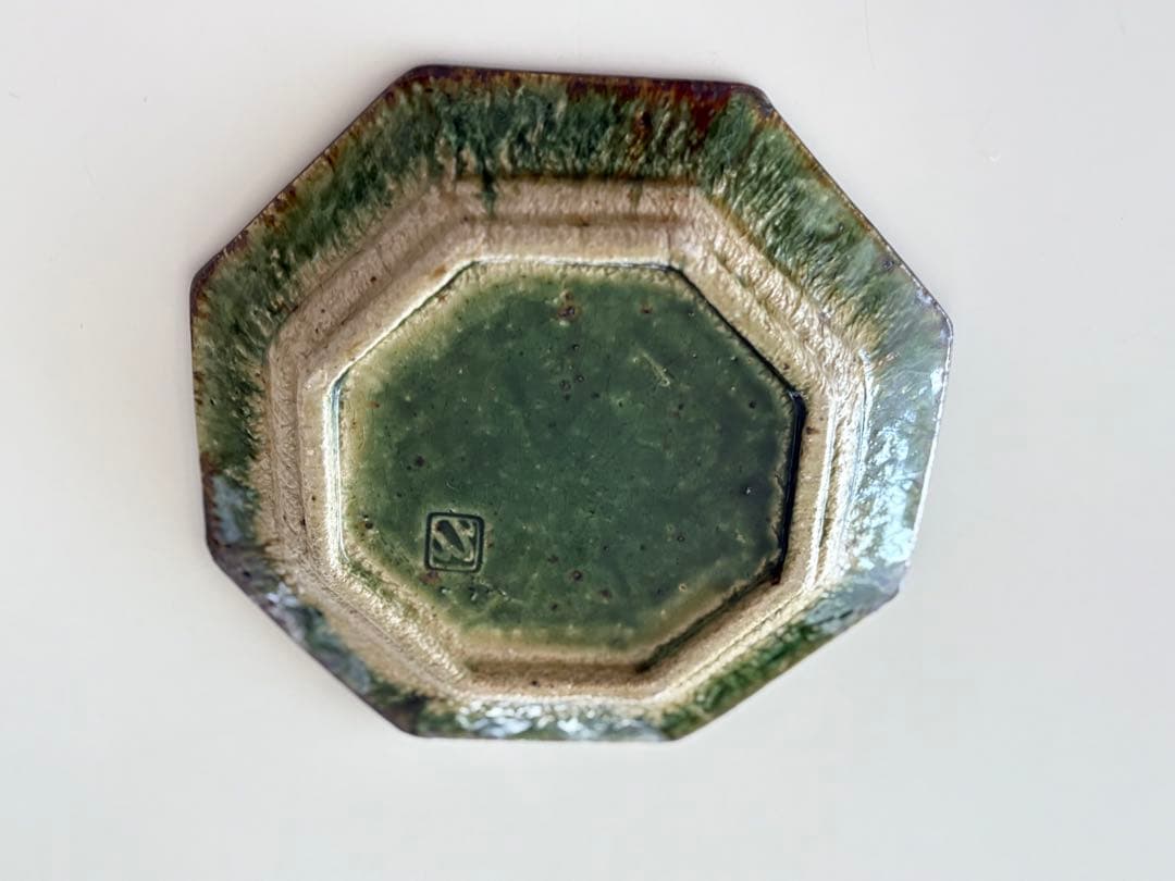 大沼道行さん2枚セット★織部八角皿