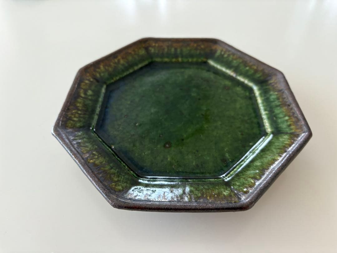 大沼道行さん2枚セット★織部八角皿