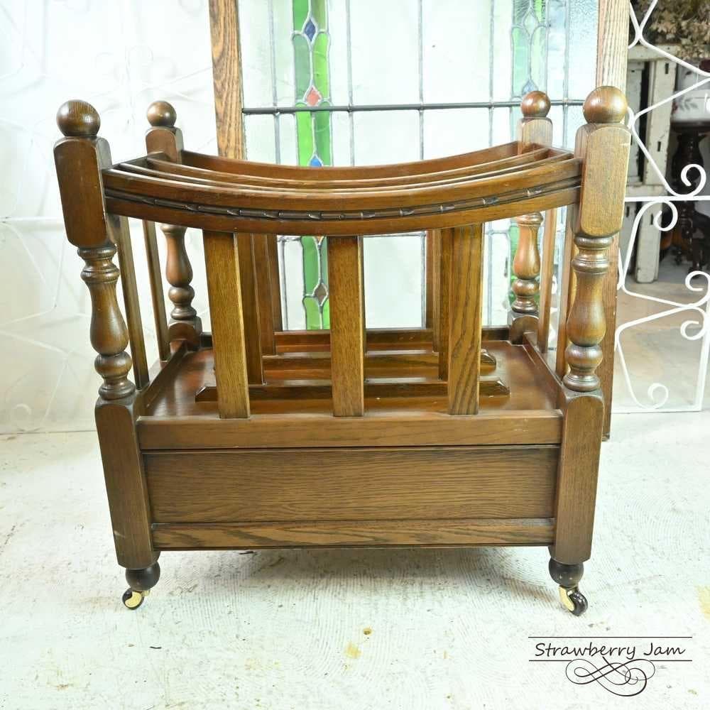 L3705-203 英国アンティーク オールドチャーム マガジンラック 本棚