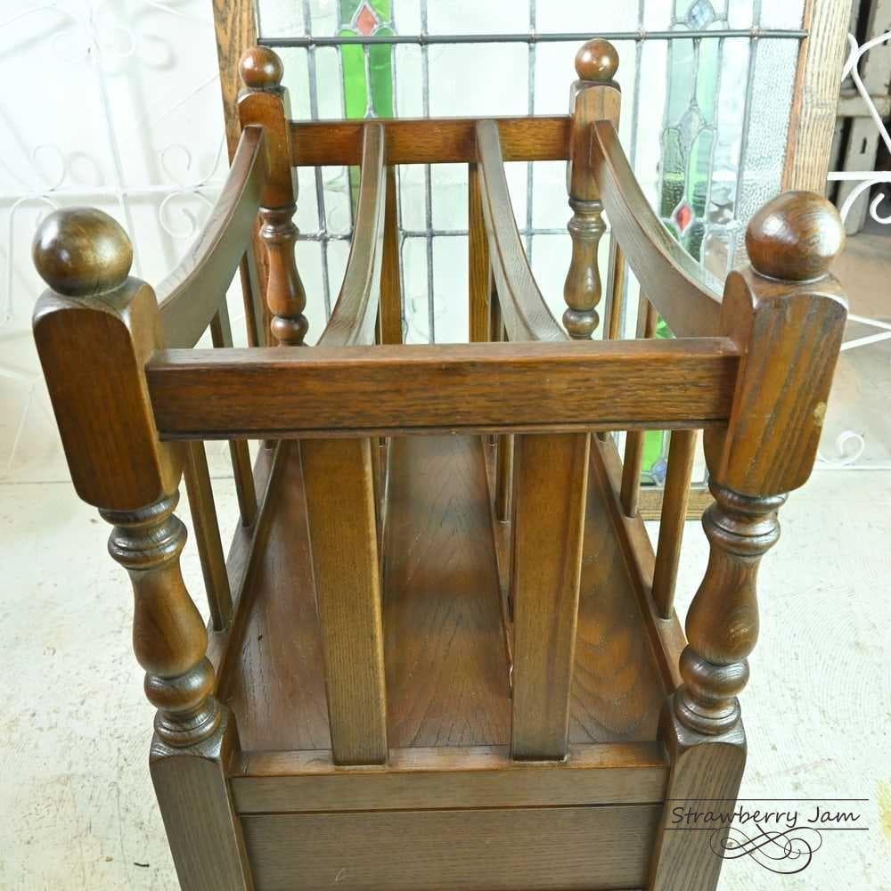 L3705-203 英国アンティーク オールドチャーム マガジンラック 本棚