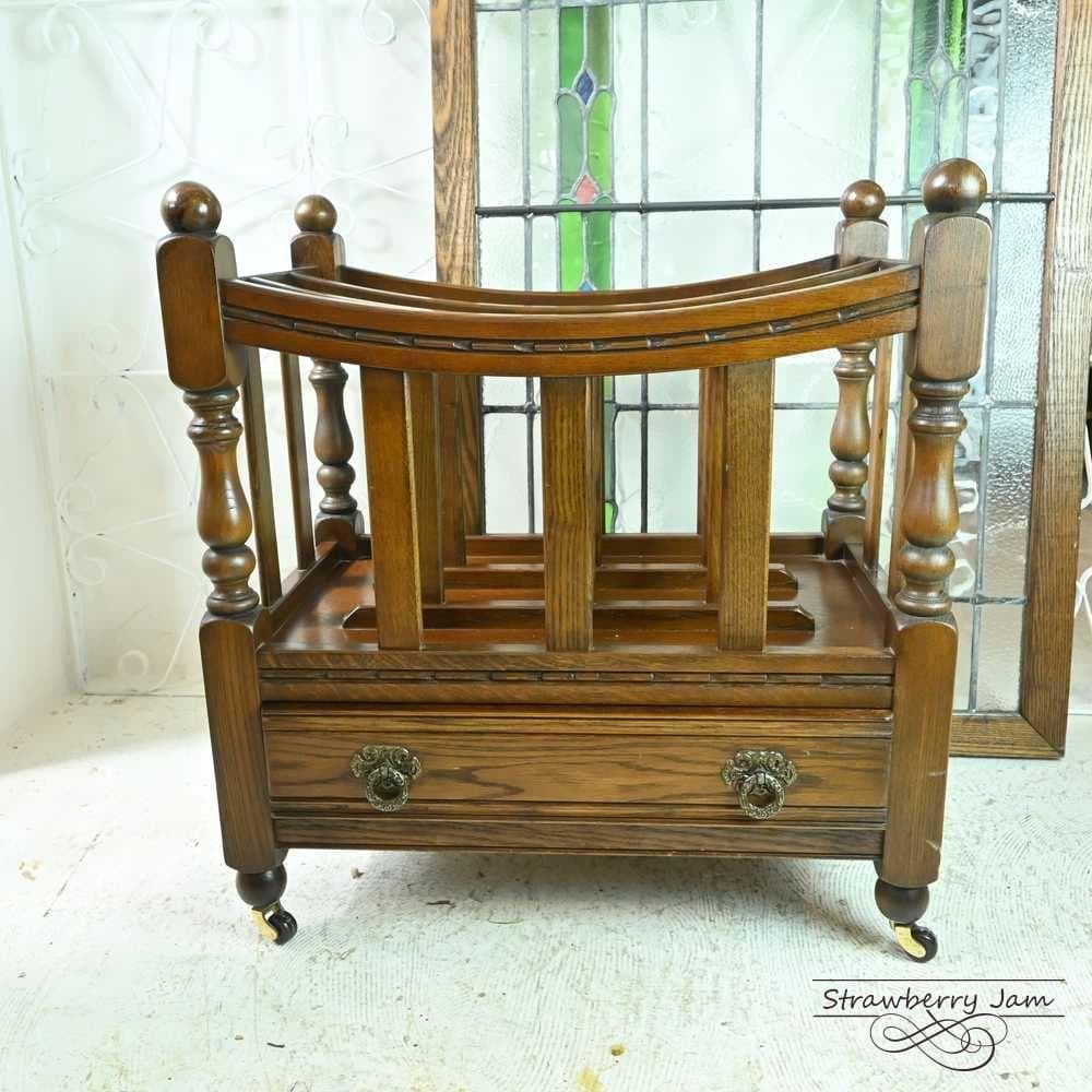 L3705-203 英国アンティーク オールドチャーム マガジンラック 本棚