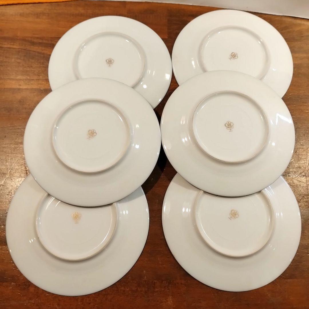 大倉陶園　瑠璃　エンボス 皿　プレート　約16.8cm 6枚