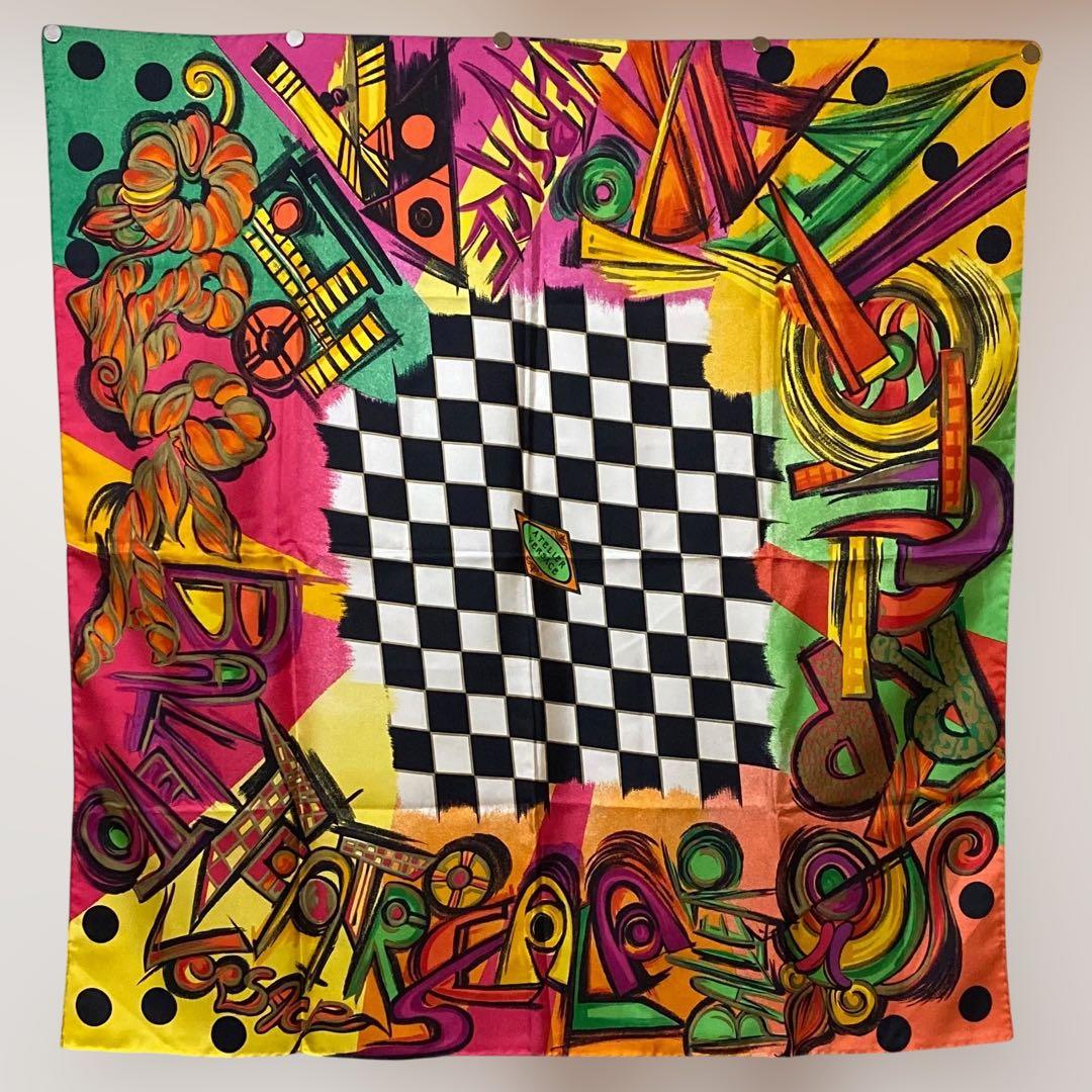 ATELIER VERSACE 大判シルクスカーフ マルチカラー ヴェルサーチ