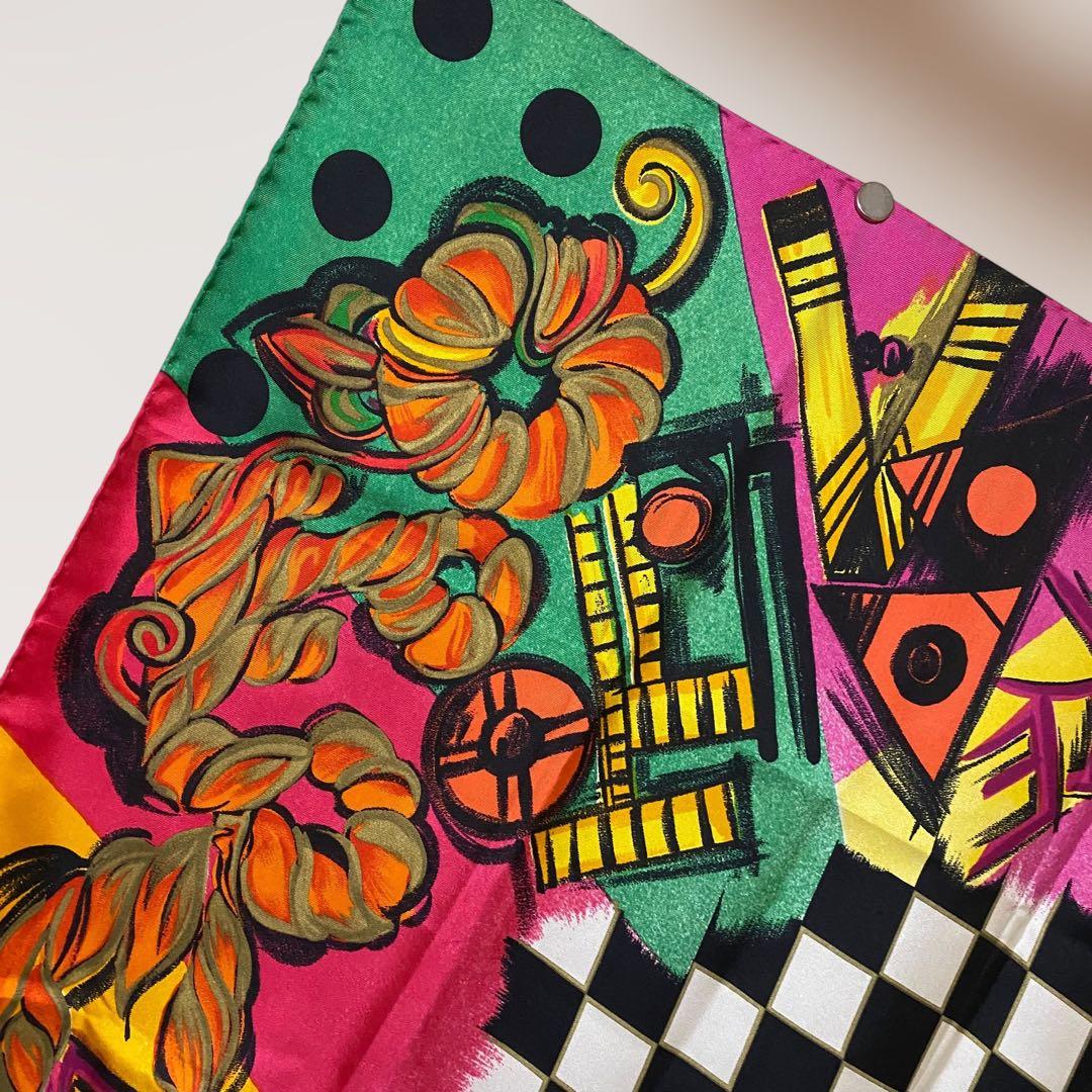 ATELIER VERSACE 大判シルクスカーフ マルチカラー ヴェルサーチ