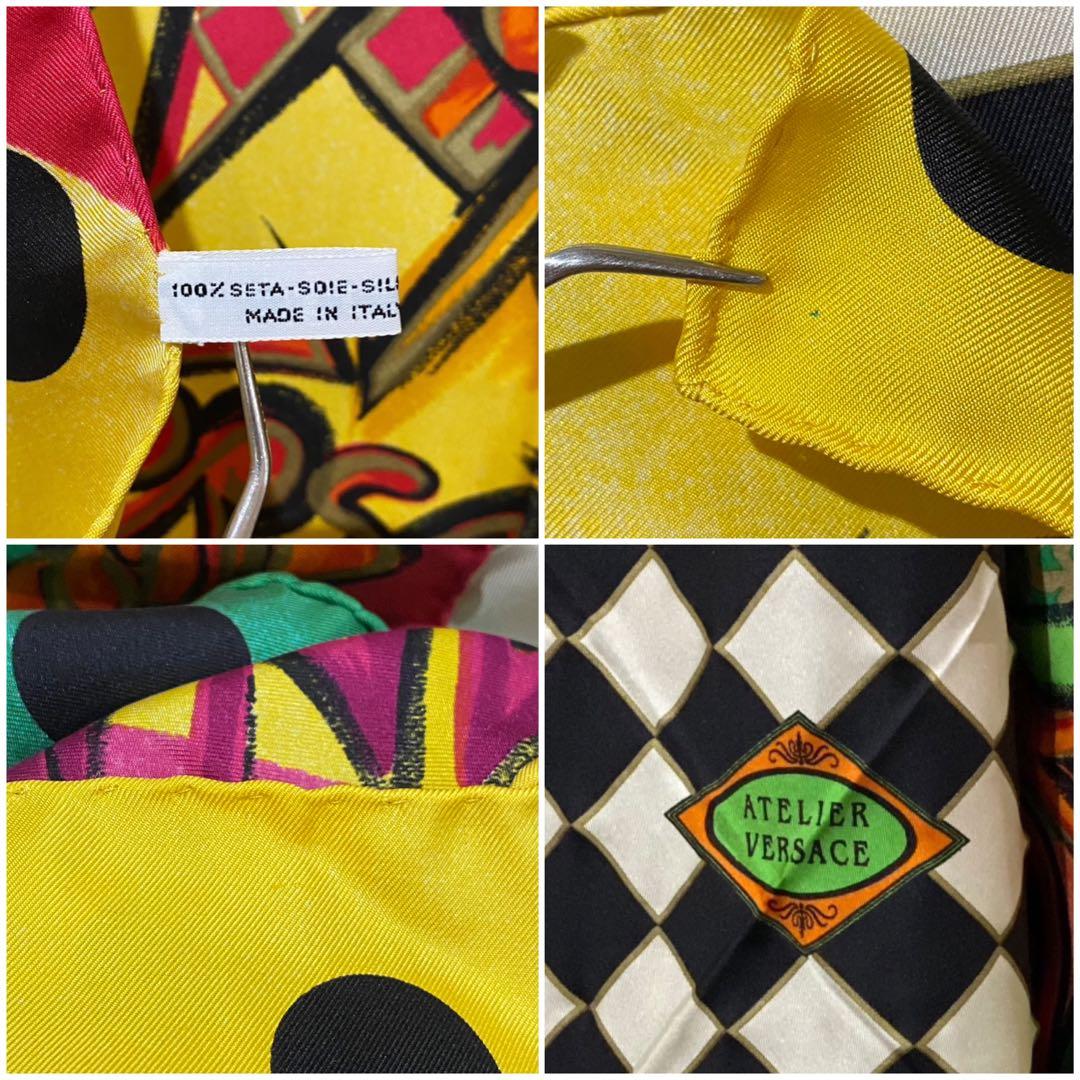 ATELIER VERSACE 大判シルクスカーフ マルチカラー ヴェルサーチ