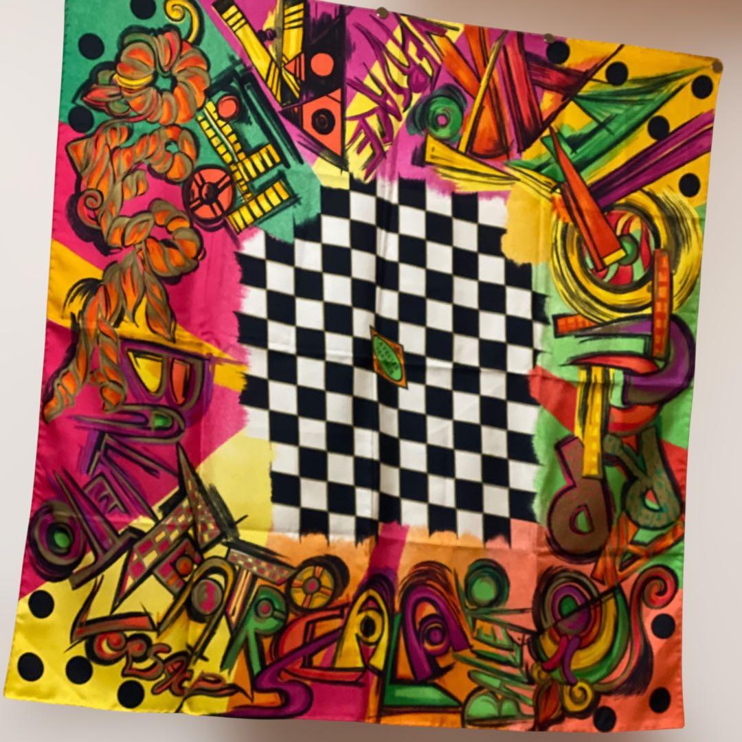 ATELIER VERSACE 大判シルクスカーフ マルチカラー ヴェルサーチ