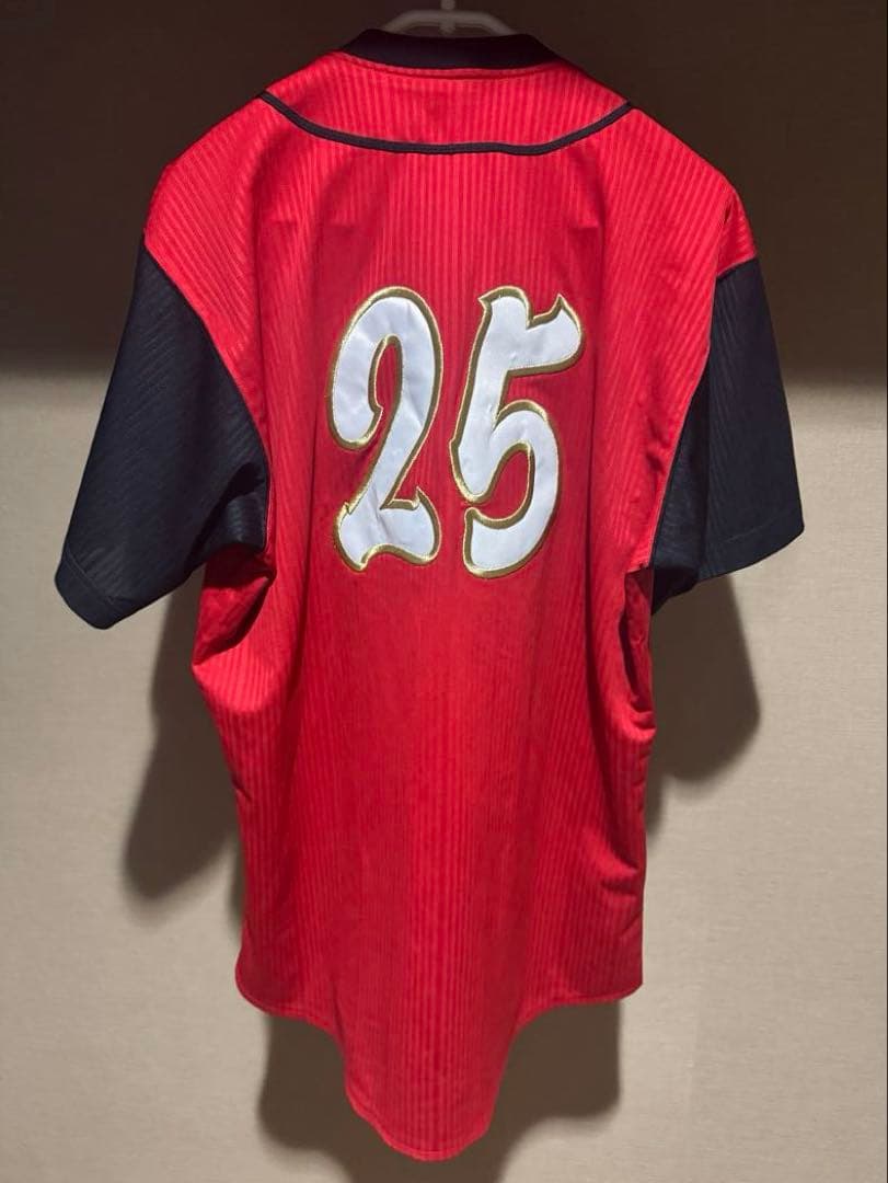 極美品 広島カープ 新井貴浩 背番号25 力舞吼 かぶく ユニフォーム Oサイズ