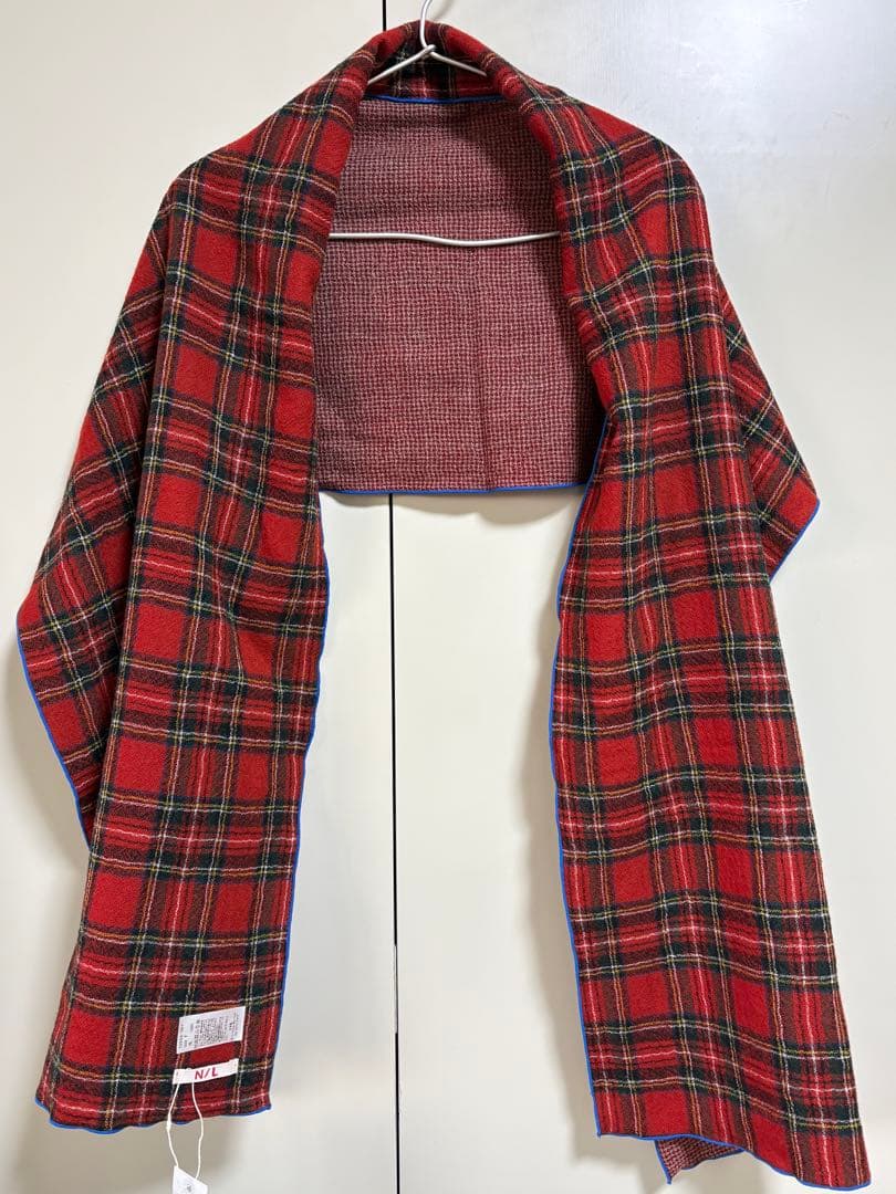 ウールガーゼチェックカラーラインストール N/L新品