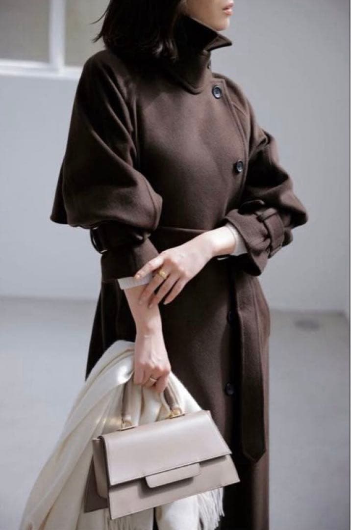 最終お値下げ■anuans アニュアンス■ウールトレンチコート■ブラウン