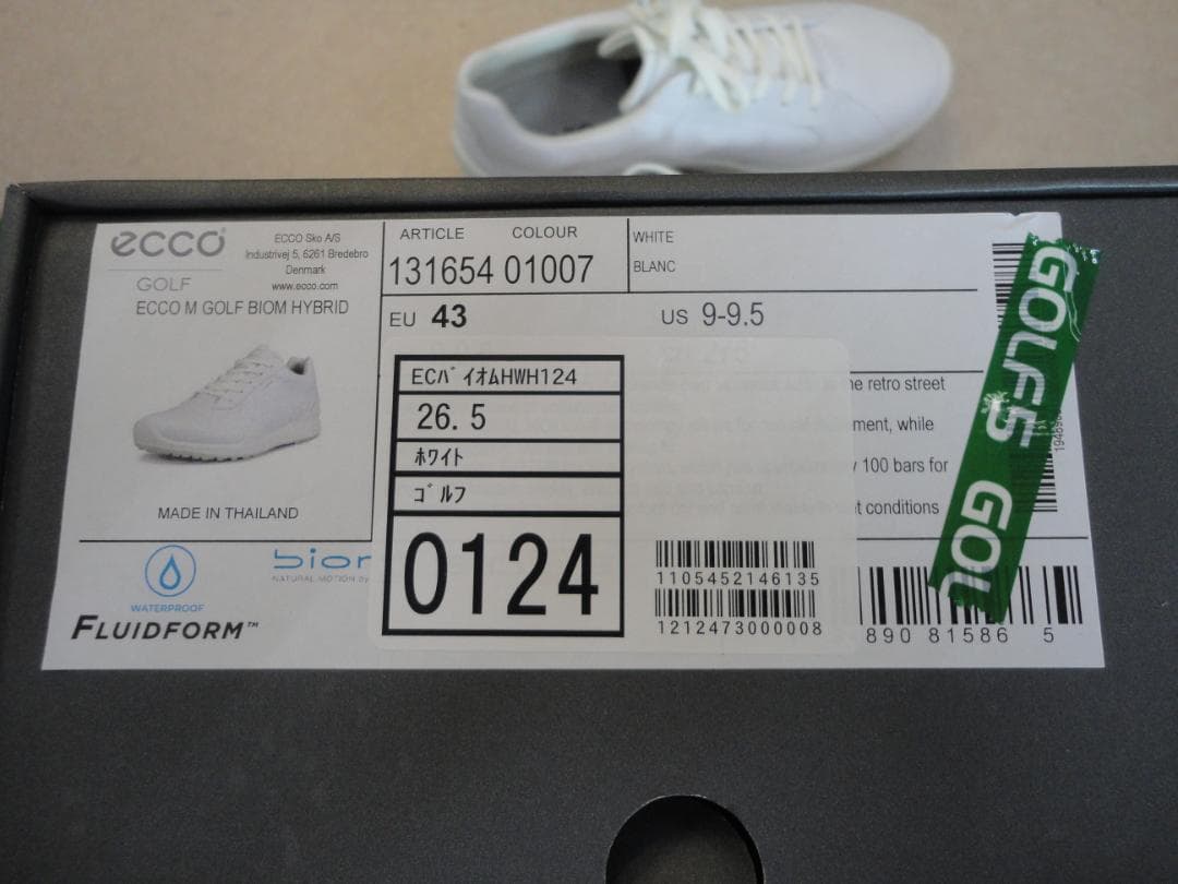 ECCO ホワイト ゴルフシューズ