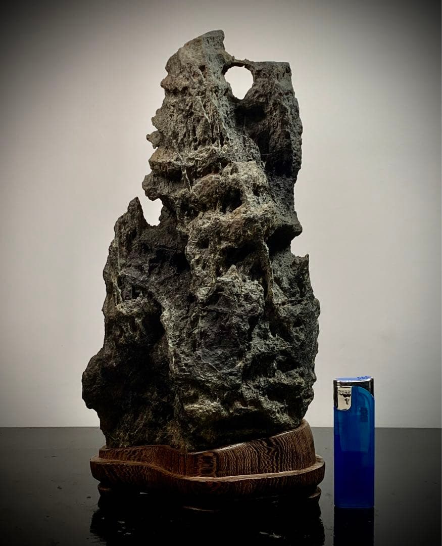 佐治川石 ウブ 桐箱付  『清風明月』  横15×高29.5(cm)