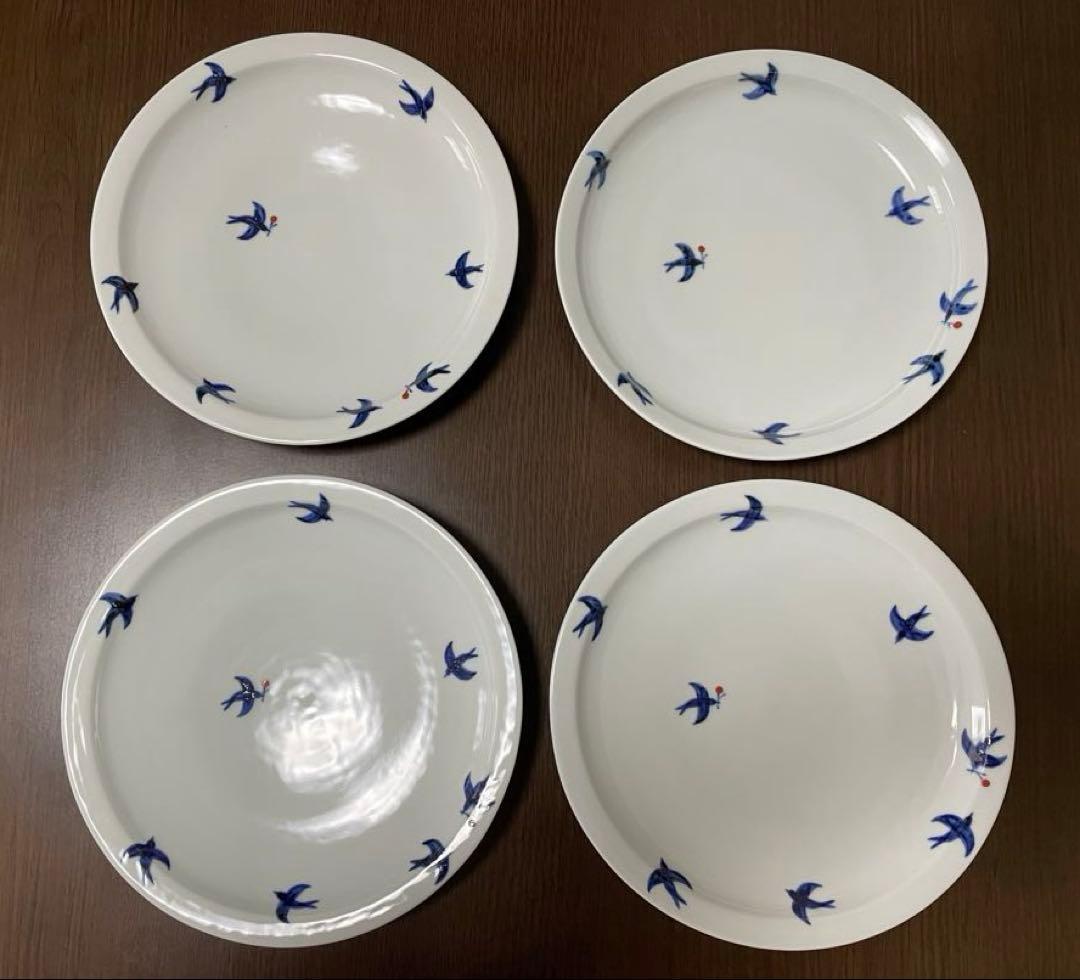 【日下華子】九谷焼 つばめ７寸皿