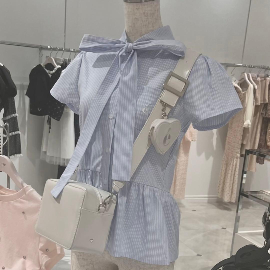 epine ブラウス　オーガンジーフリルビスチェ