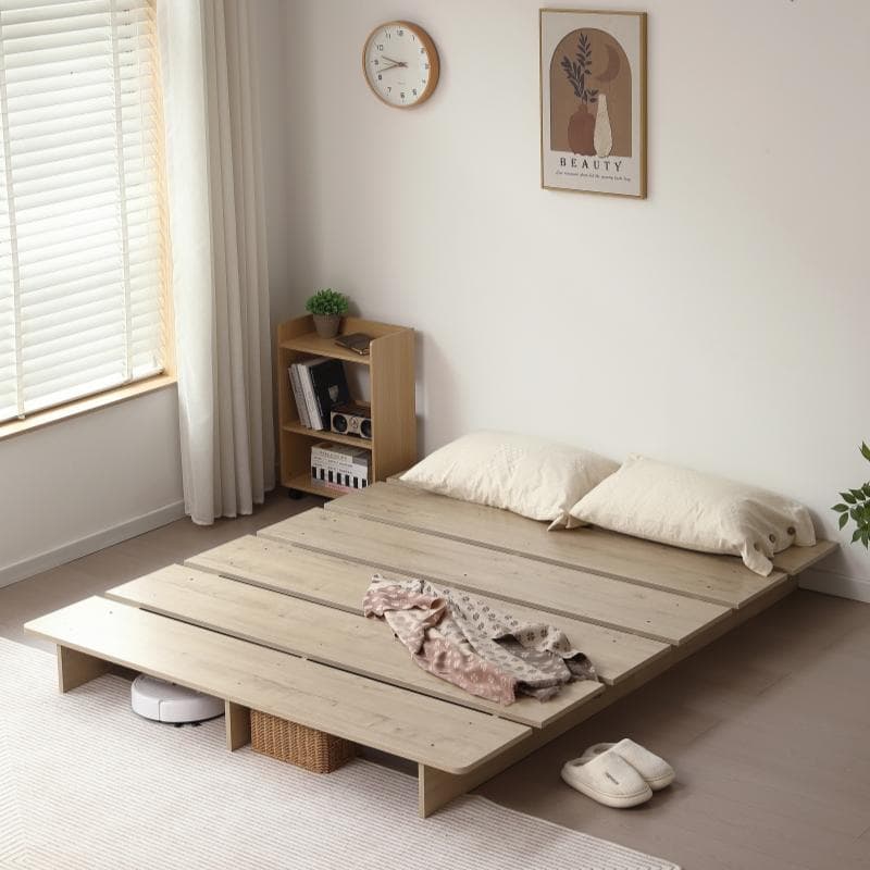 超人気！【S・幅120cm】ベッド ローベッド ステージベッド　NATURAL