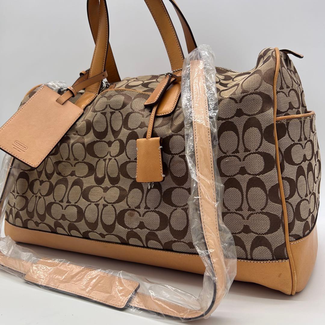 A500 COACHボストンバッグ 2way ショルダー付き 南京錠 4523