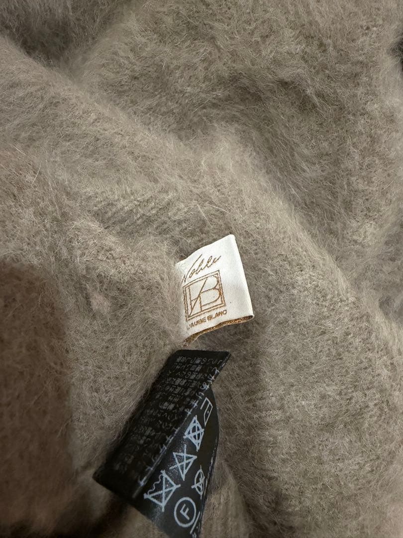 【NOBLE×L'AUBE BLANC】 FOX/カシミヤオフショルダーニット