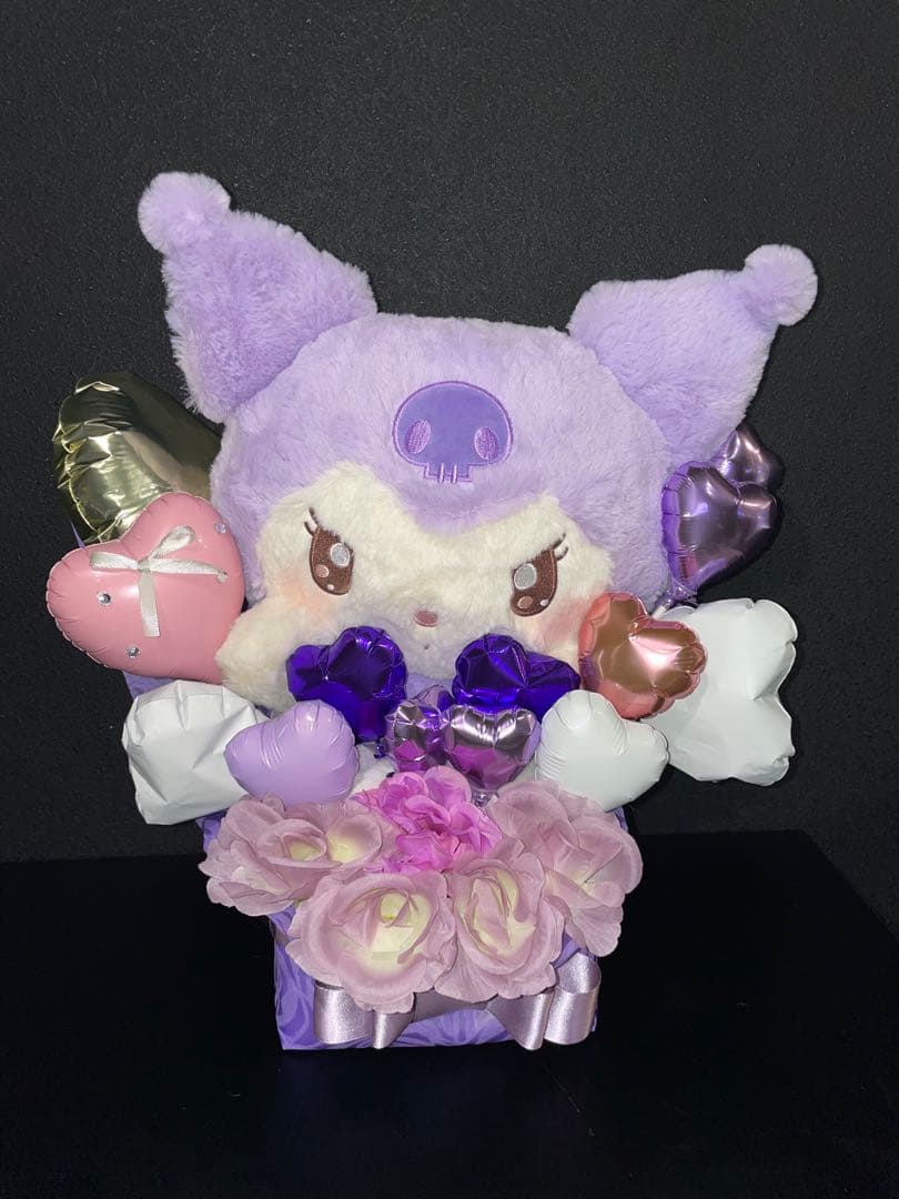 見本　花束バルーンブーケ　クロミちゃん