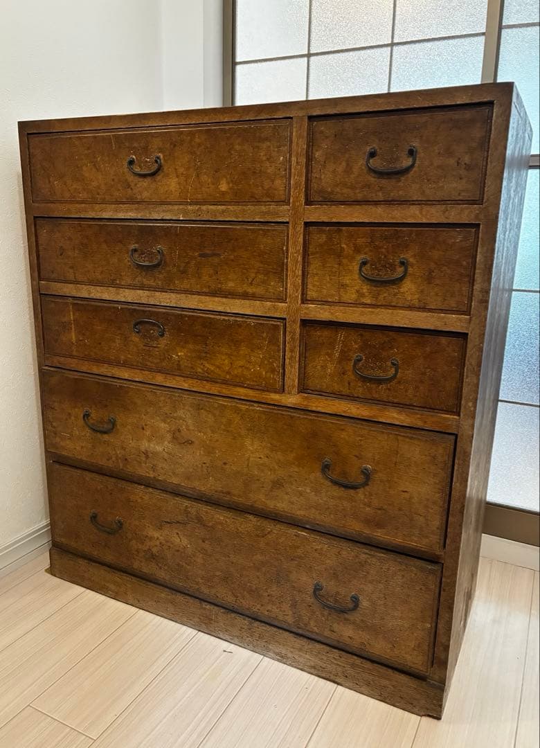 ［引き取りお値引き可能］けや木製タンス 骨董 箪笥 昭和レトロ