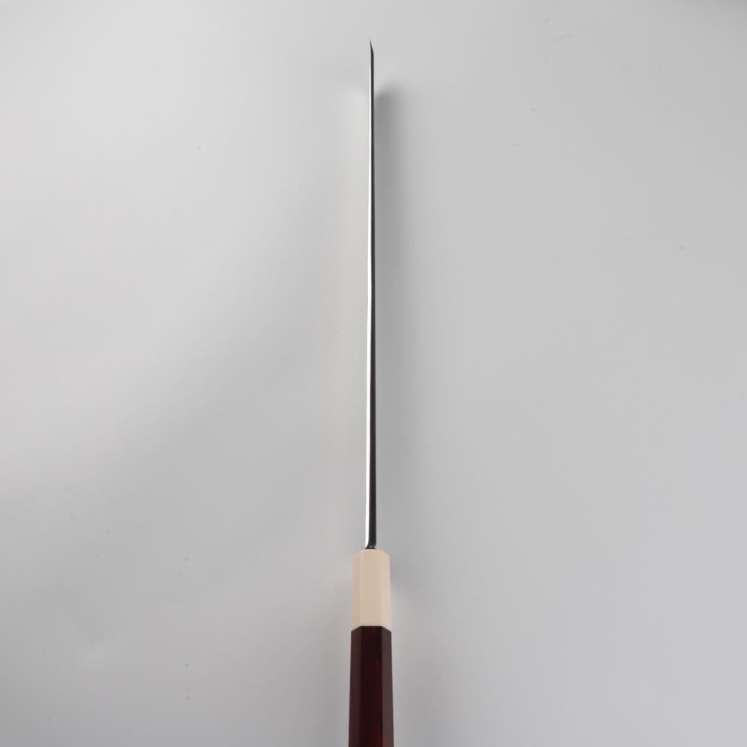 梵静刃物マグロ包丁刃渡700mm鏡面仕上げ 刺身包丁反りスネークウッド柄 鞘付き