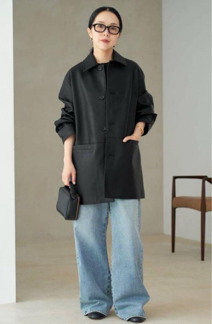 Plage Leather Like Car コートプラージュ レザージャケット