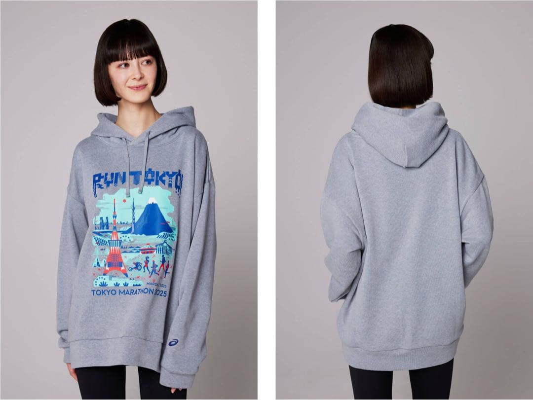 【限定】東京マラソン限定 ピクセルアートパーカ — asics 2025 S