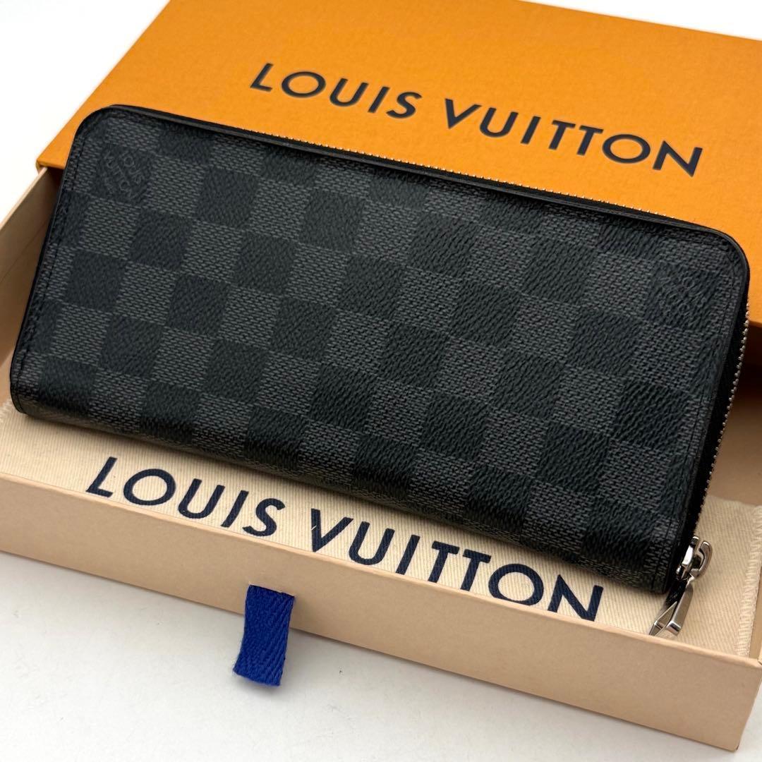 【極上美品】ルイヴィトン ダミエ グラフィット ヴェルティカル ノワール 長財布