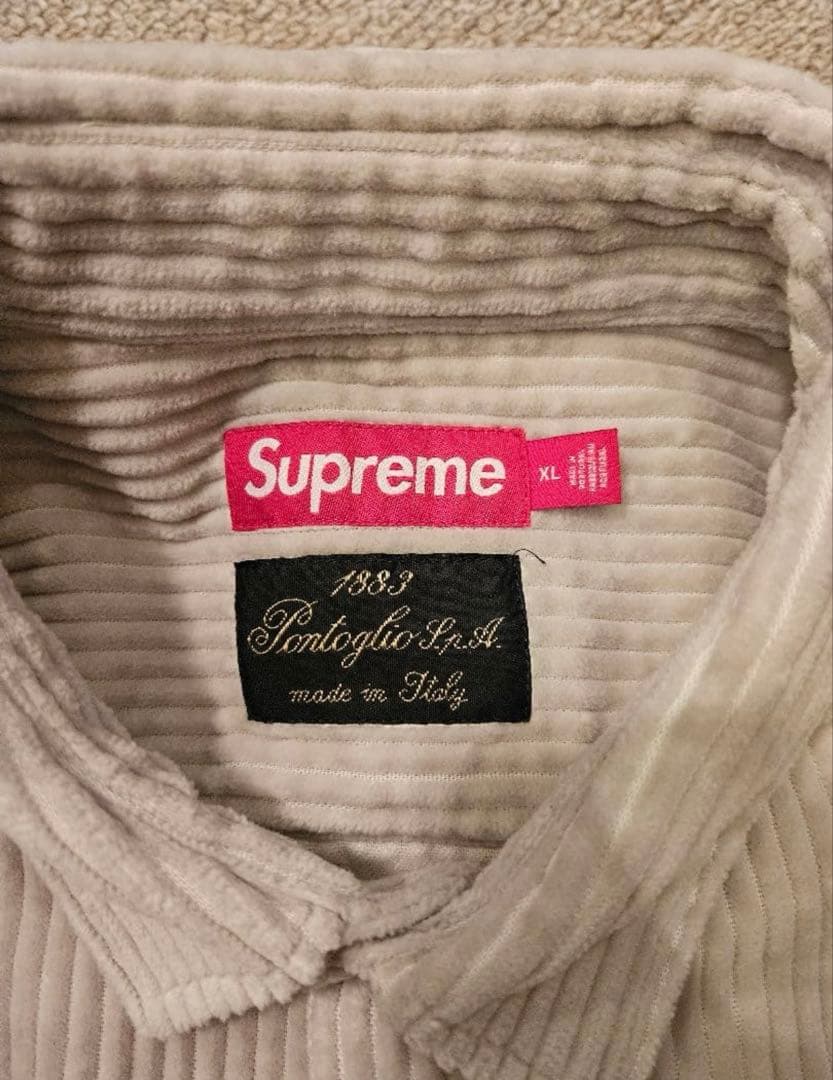美品 Supreme Wide Wale Corduroy Snap Shirt