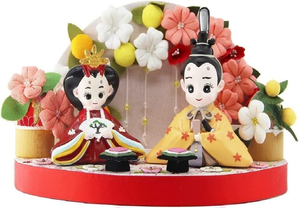 雛人形 お雛様 親王飾り2人飾り 桃の節句 コンパクト 玄関 初節句 桐箱入り