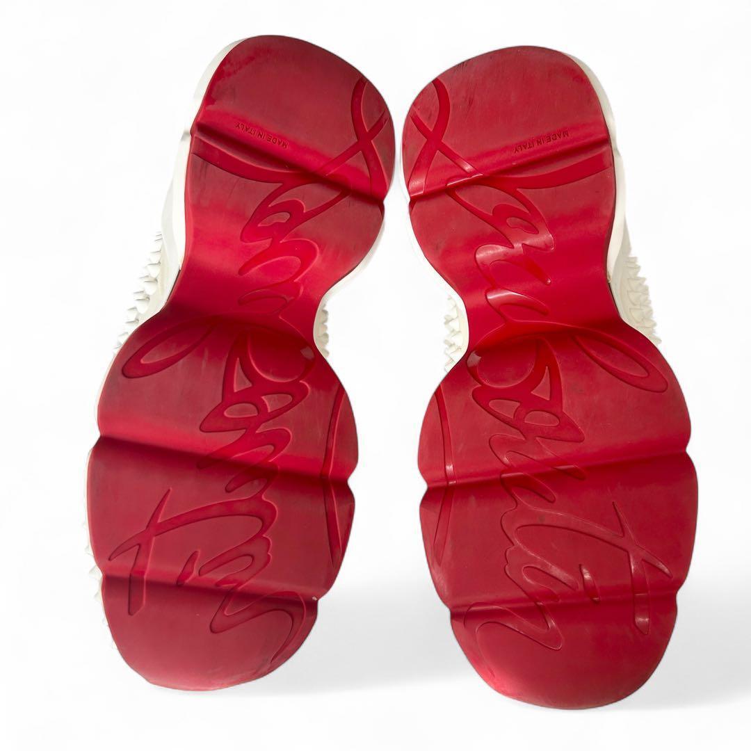 【特価❤︎美品】クリスチャンルブタン 厚底　スパイクスタッズ スニーカー37 白