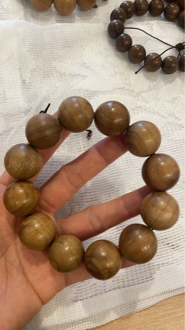 【金糸が招く縁起物】金絲楠天然木ブレスレット｜開運・仕事運アップの輝き　20mm