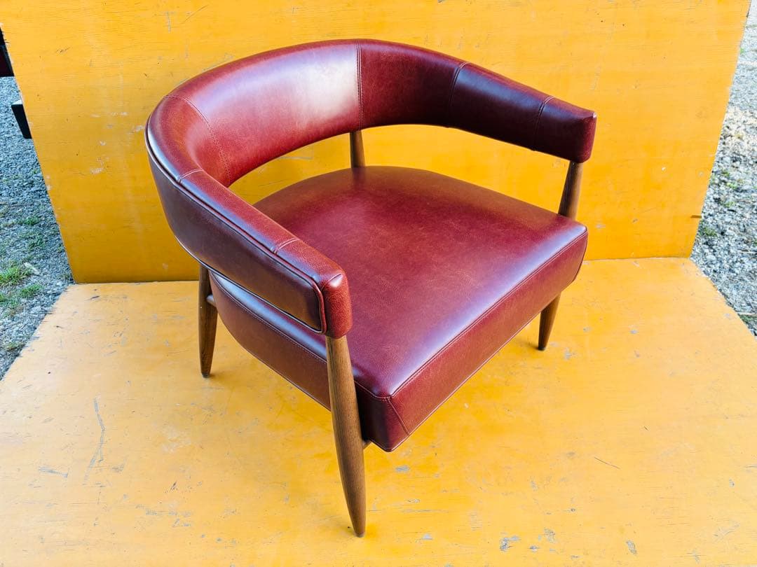 J59★アスプルンド★美品 アームチェア ラウンジチェア レザー 木製フレーム