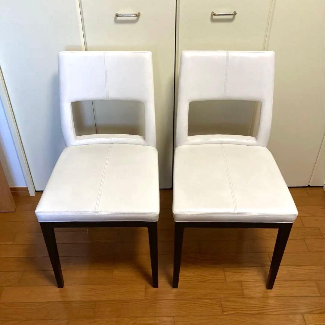 IDEE イデー ホワイト ダイニングチェア 2脚セット カフェ サロン