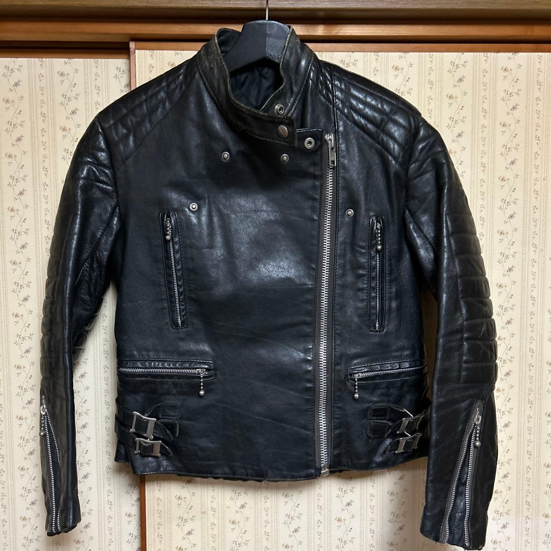 ヴィンテージUKライダースロンジャン666ルイスレザーパンク