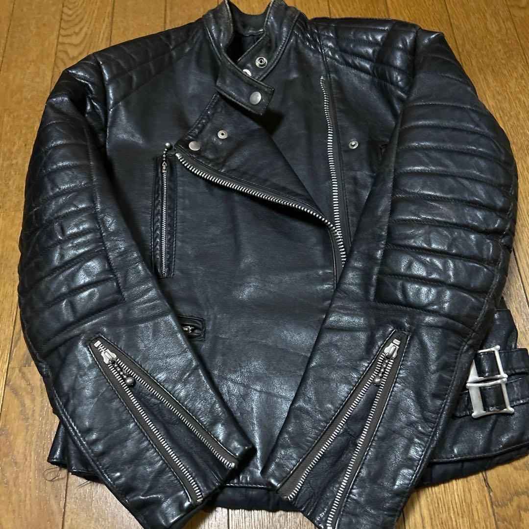 ヴィンテージUKライダースロンジャン666ルイスレザーパンク