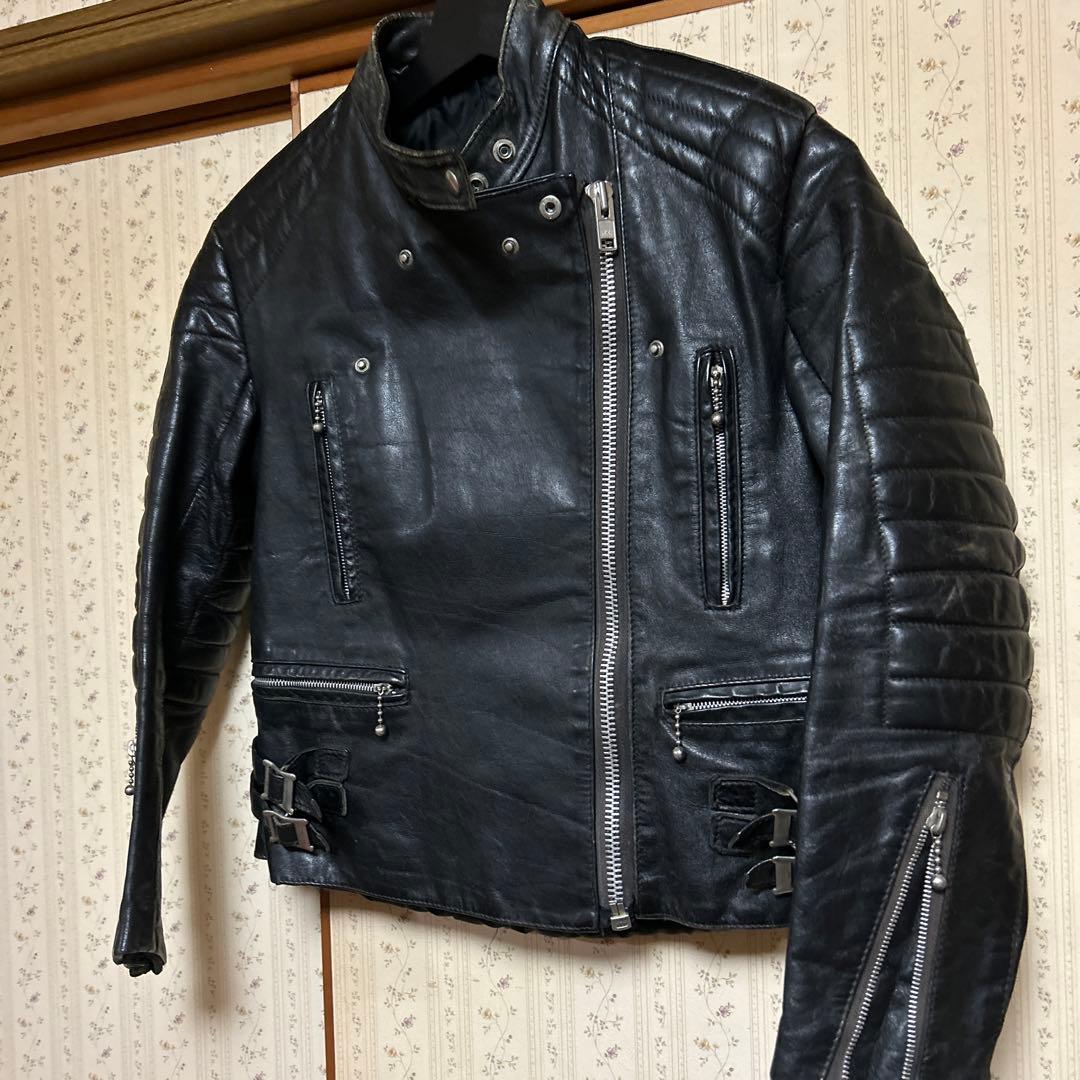 ヴィンテージUKライダースロンジャン666ルイスレザーパンク