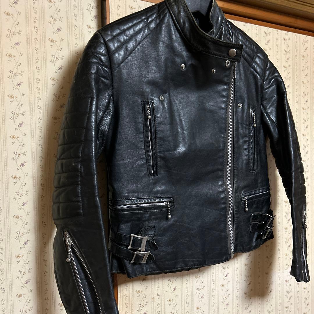 ヴィンテージUKライダースロンジャン666ルイスレザーパンク
