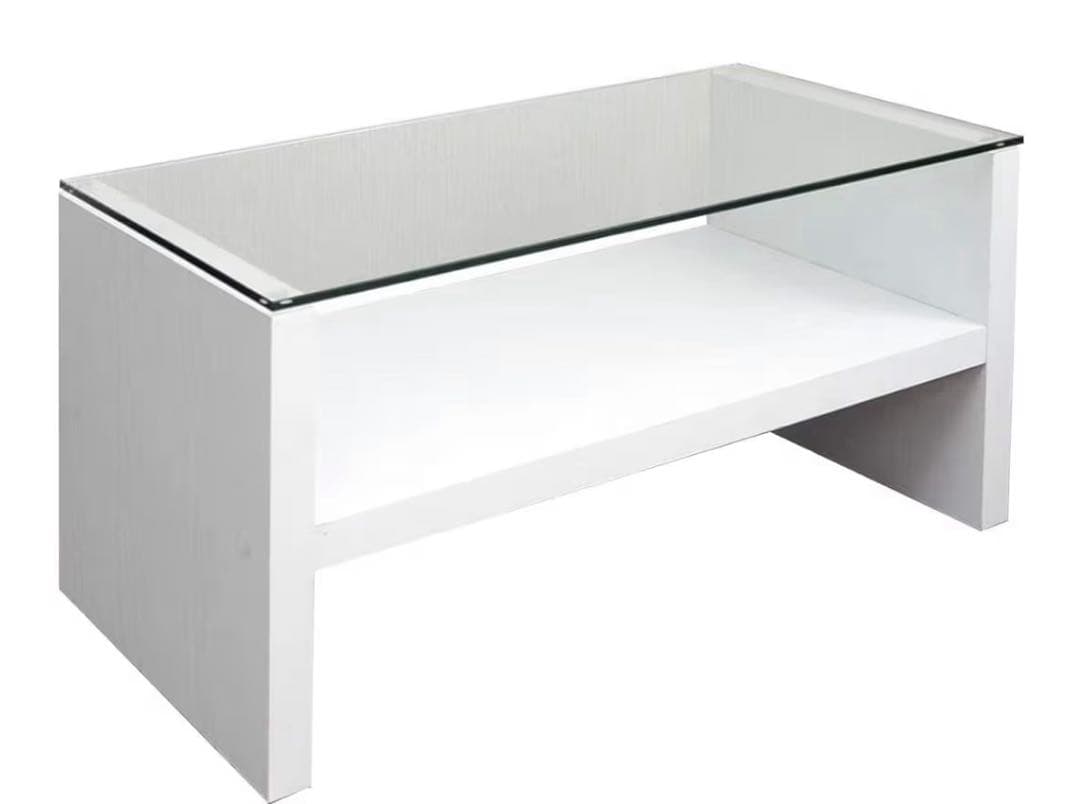 ホワイト ガラスセンターテーブル