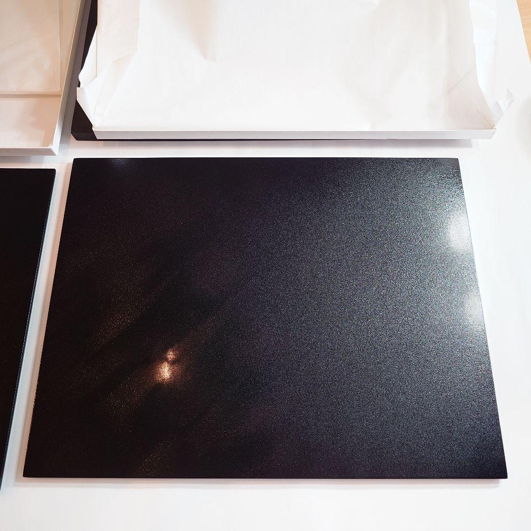 新品未使用 折敷 43cm 乾漆 漆器 2枚セット 長角フラットプレイスマット