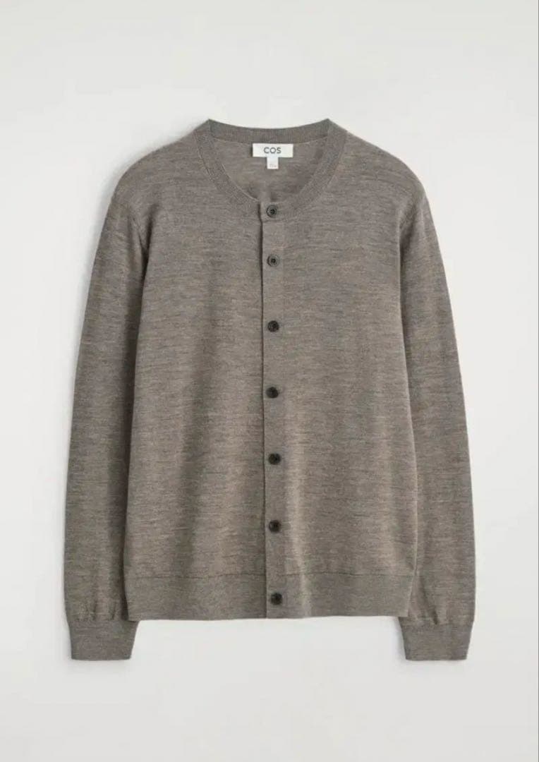 COS メリノウールクルーネック カーディガン