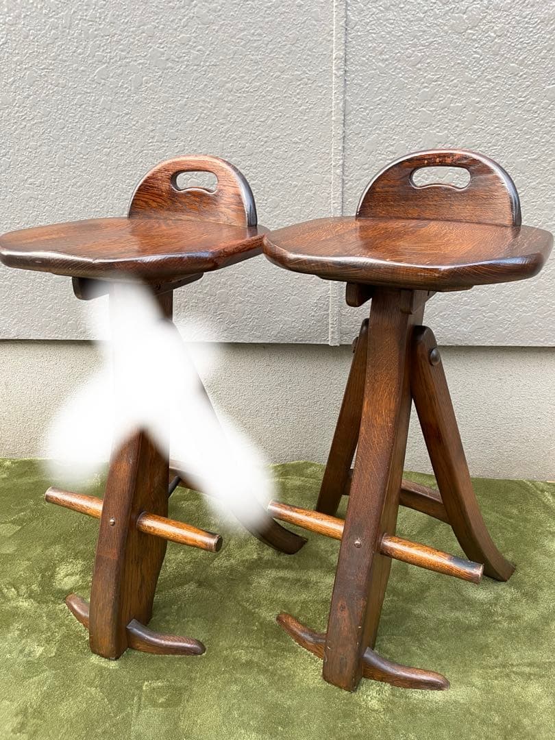 オランダ　カウンターチェア　オーク無垢材