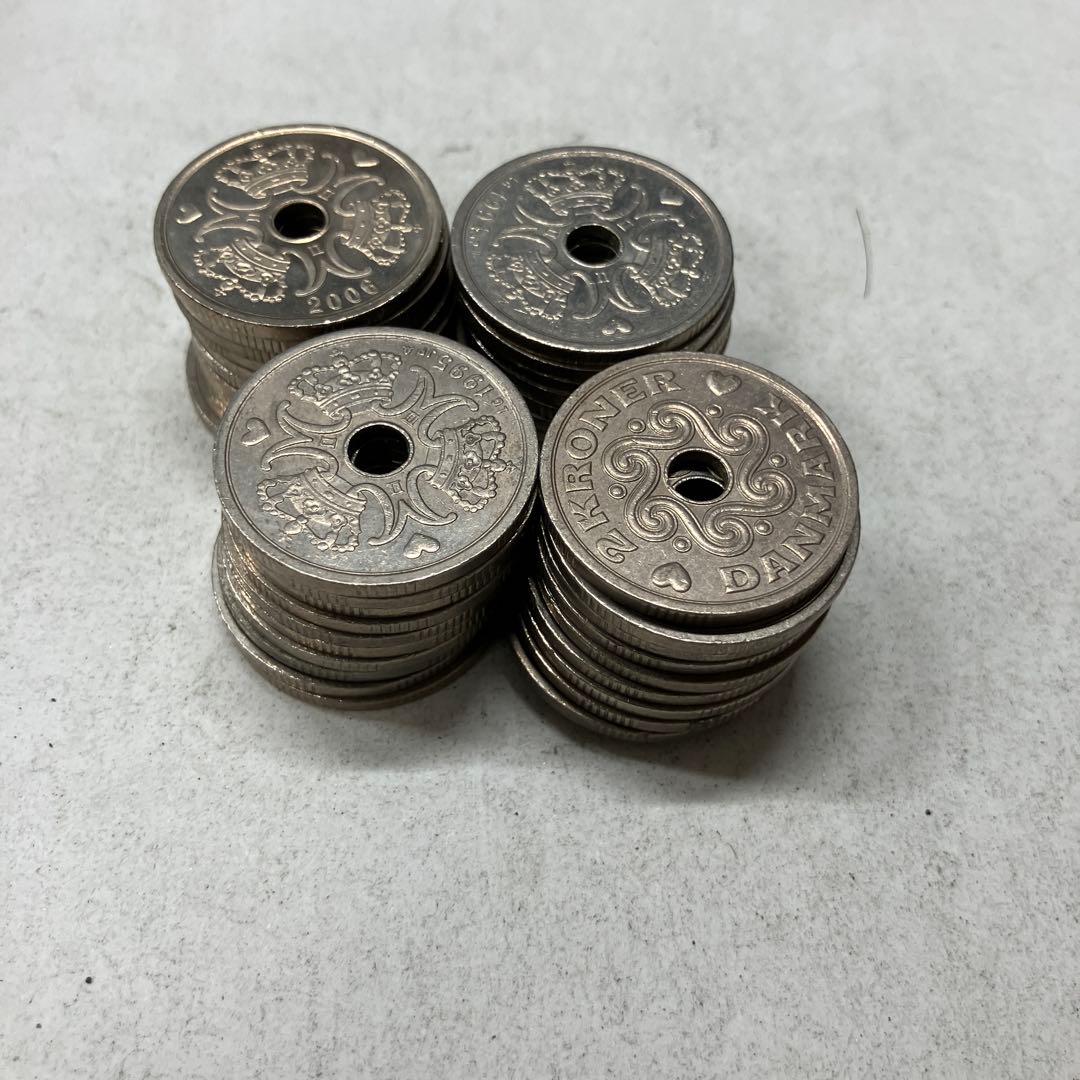デンマーク　2クローネ　硬貨　　古銭　まとめ　ハート