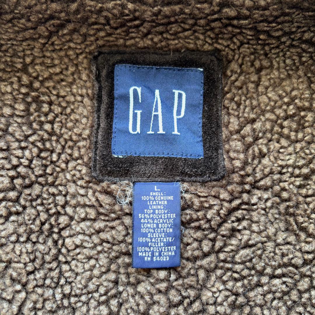 美品✨old gap リアルスウェード ジャケット レザー　Lサイブラウン