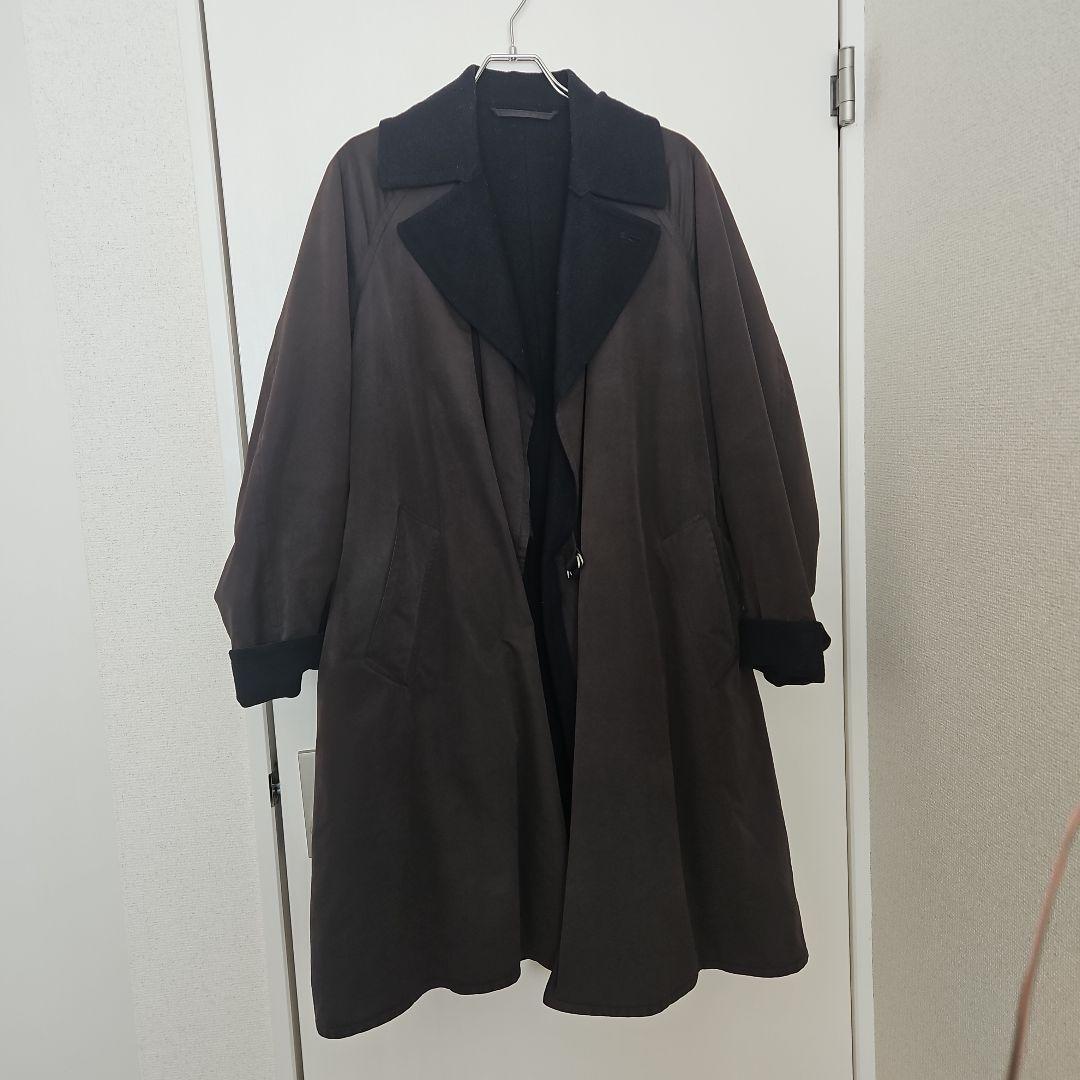 comoli 14aw タイロッケンコート フェード ナス紺