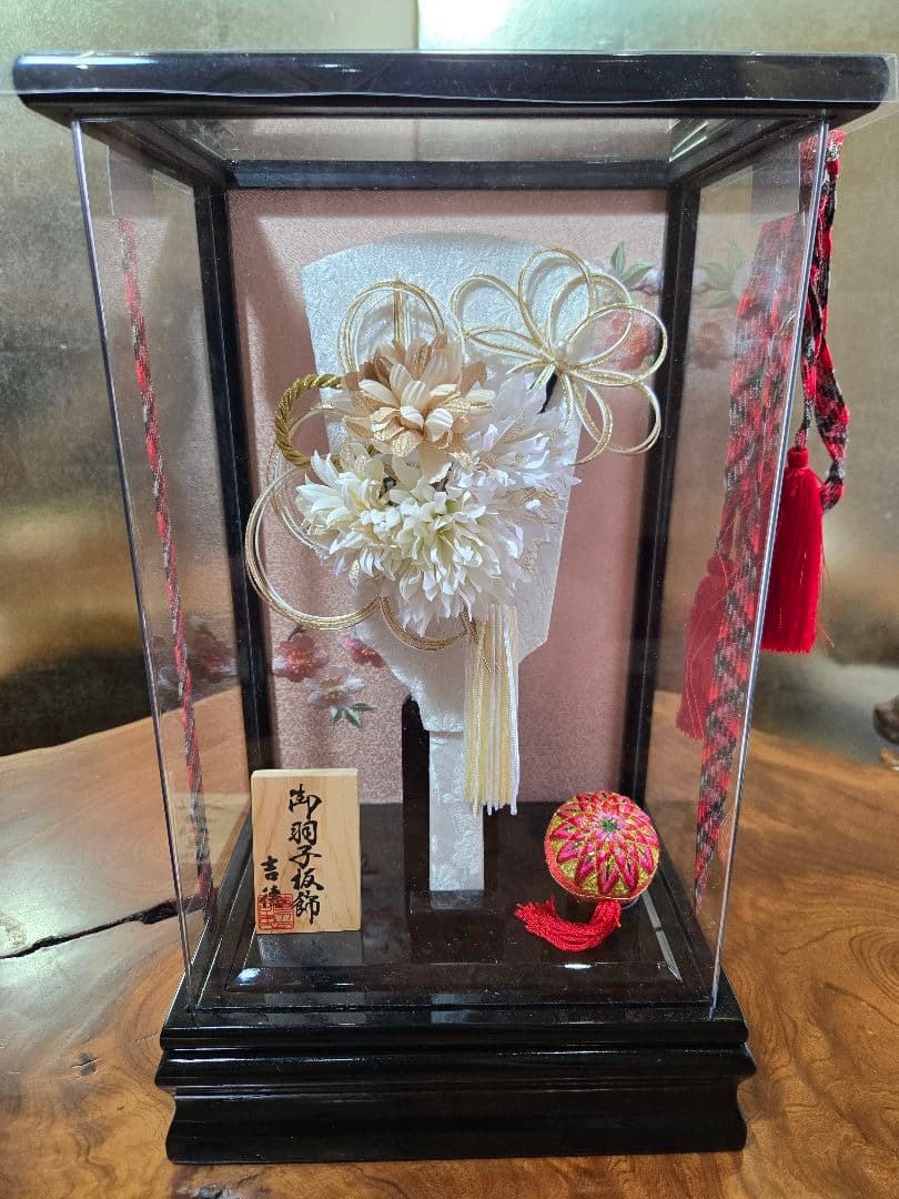 【展示品限り】正月飾り　羽子板　ケース飾り　※閉店セール　H25