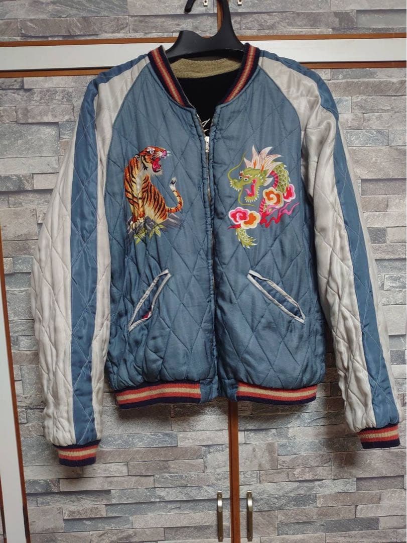 東洋 港商 スペシャルエディション スカジャン 別珍 × サテン 蛇・ハート・虎