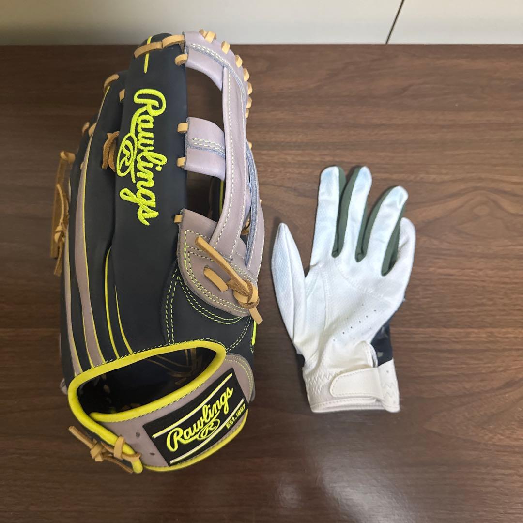 Rawlings 軟式野球グローブCR2HTCY719 12 3/4 手袋セット