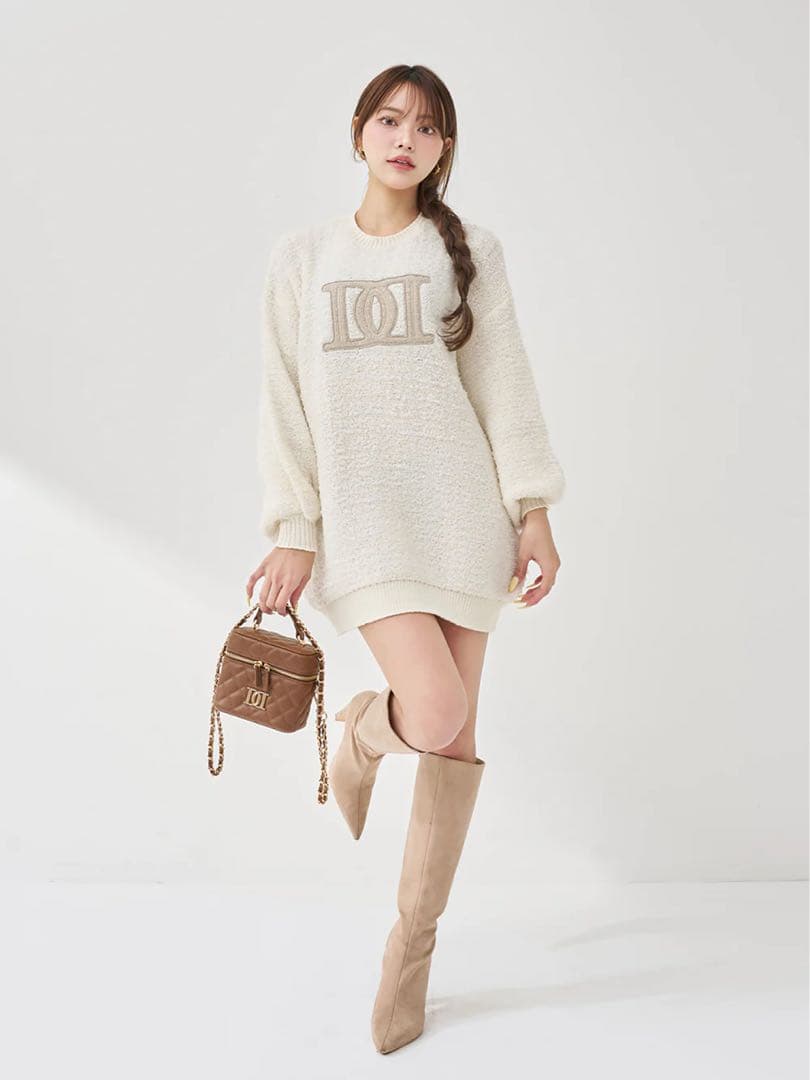 Darich DDロゴツイードニットプルオーバー WHT