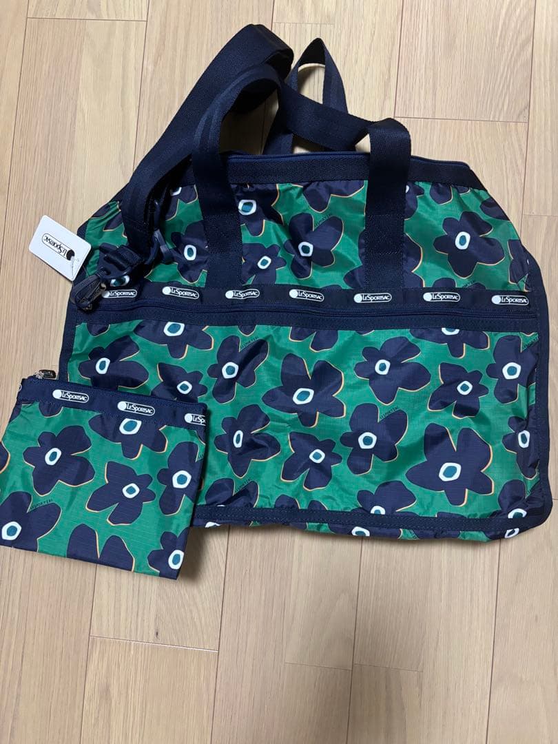 レスポートサック　花柄ボストンバッグとポーチセット