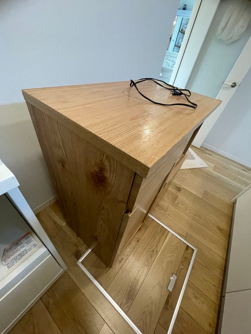 24時間限定価額‼️ナチュラルウッド調 キッチン収納 食器棚　レンジボート